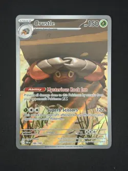 2025 Pokemon SV Destined Rivals Crustle Illustration Rare #186/182 - Image 1