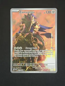Pokemon Zamazenta 201/182 Sv10: Destined Rivals Holo Illustration Rare - Image 1