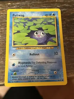 Poliwag 62/75 Pokemon Neo Discovery Unlimited Vintage D2 - Image 1