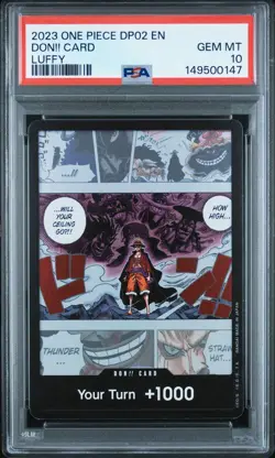 PSA 10 2023 One Piece DON!! Double Pack 02 Manga - MONKEY D LUFFY (Low Pop) - Image 1