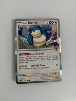 Pokemon TCG Hop's Snorlax Holo Rare Card 117/159 Journey Together - Image 1