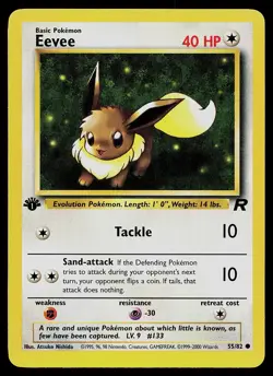 Pokemon Card - Eevee Team Rocket 55/82 1st Edition Common - Image 1