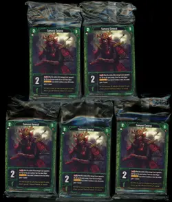 5) Zombie World Order Trading Card Game TCG Sealed Pack 2017 SAMURAI GENERAL 5x - Image 1