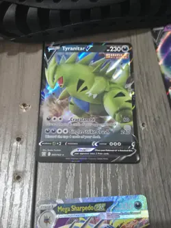 Pokemon TCG Battle Styles Tyranitar v Holo Ultra Rare Card 097/163 2021 - Image 1