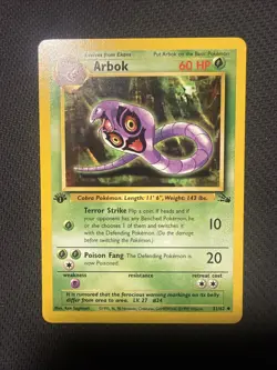 Arbok 31/62 Uncommon 1st Edition Fossil Pokemon Card NM - Image 1