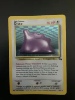 Pokemon Ditto 3/62 Fossil Holo Pokemon TCG MP Vintage Card - Image 4