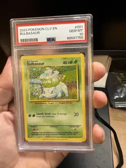 PSA 10 Bulbasaur 001/034 Trading Card Game Classic Holo - Image 1