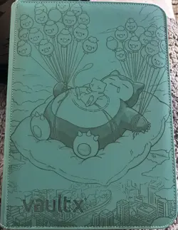 Vault X Pokemon TCG Snorlax Green Zippered Trading Card Binder Album - Image 1