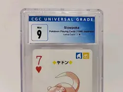 CGC 9 Slowpoke 7 of Heart Red Pikachu Deck Pokemon Playing Card Poker Graded - Image 3