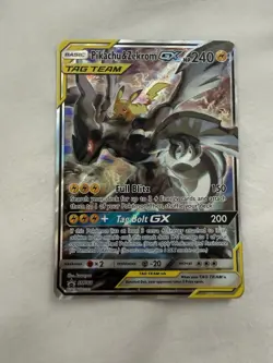 Pikachu & Zekrom GX TAG TEAM GX Promo Holo SM168 Pokemon TCG Card 2019 - Image 1