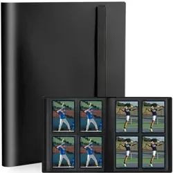 Card Binder, Small Card Album with PP Waterproof Pages, 4 Pockets Trading Car... - Image 1
