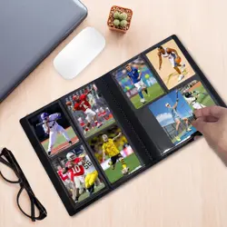 Card Binder, Small Card Album with PP Waterproof Pages, 4 Pockets Trading Car... - Image 5