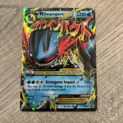 Pokemon TCG M Swampert Mega EX Black Star Promo Card XY87 Holo - Image 1