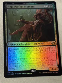 mtg foil High Perfect Morcant, elf noble, Lorwyn Eclipsed, unplayed - Image 1