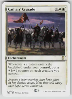 Cathars' Crusade (White Border) Rare Mystery Booster 2 6 MTG Near Mint 2024 - Image 1