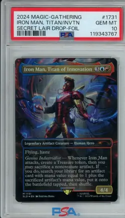 2024 Magic the Gathering Iron Man, Titan of Innovation Foil 1731 PSA 10 - Image 1