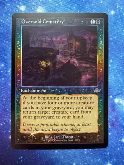 Oversold Cemetery (Retro Frame) Foil R Dominaria Remastered 309 LP - Image 1