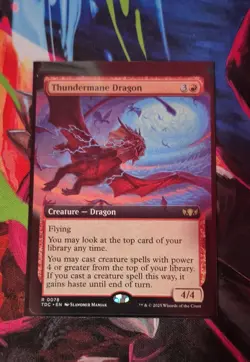 Thundermane Dragon (Extended Art) Commander: Tarkir: Dragonstorm Regular - Image 1