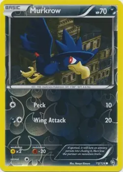 Murkrow - 72/124 - Common - Reverse Holo PL/MP, English Pokemon Dragons Exalted - Image 1