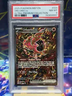 2025 POKEMON MEP EN-ME BLACK STAR PROMO #024 ORICORIO EX PSA 8 - Image 1
