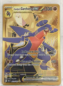 Pokemon TCG Cynthia's Garchomp ex 241/182 SV10 Hyper Rare Full Art Holo EN - Image 1
