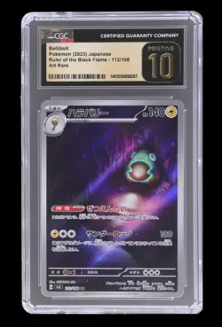 Pokemon SV3: Ruler of the Black Flame #112/108 Bellibolt Rare CGC 10 Pristine - Image 1