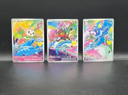 First Partner Pokemon Promo Set Rowlet Litten Popplio 043 044 045 - Image 1