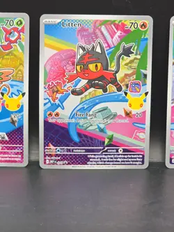 First Partner Pokemon Promo Set Rowlet Litten Popplio 043 044 045 - Image 3