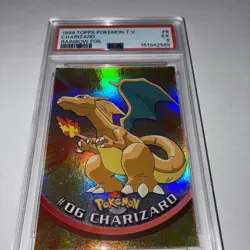 CHARIZARD TOPPS CHROME POKEMON TV RAINBOW FOIL HOLO PSA 5 1999 - Image 4