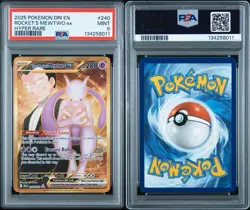 2025 Pokemon Sv10 Destined Rivals Team Rocket's Mewtwo ex Hyper Rare Holo PSA 9 - Image 3