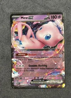 Mew ex 151/165 Pokemon English Scarlet & Violet 151 Double Rare Holo LP - Image 1