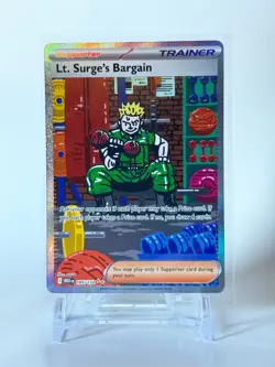 Lt. Surge's Bargain 185/132 Full Art Holo Special Rare Pokemon Mega Evolution - Image 1