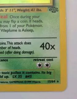 Vileplume Pokemon 15/64 Jungle Holo - Image 4