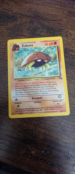 Kabuto 50/62 Common Fossil Pokemon Lightly Played - Image 1