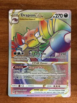 Pokemon Drapion VSTAR 200/196 Lost Origin Rainbow Secret Rare Holo - Image 1