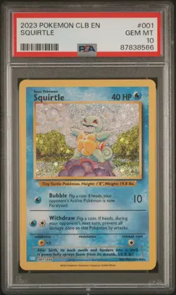2023 Pokemon TCG Classic Squirtle #001 PSA 10 - Image 1