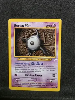 Vintage Pokemon TCG - Neo Destiny - Unown [X] 030/105 Regular: NM - Image 1