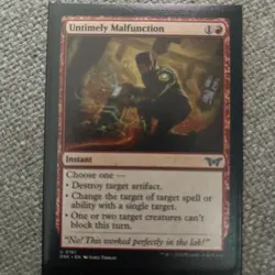 UNTIMELY MALFUNCTION mtg NM-M Duskmourn: House of Horror 1 Unc - Image 1