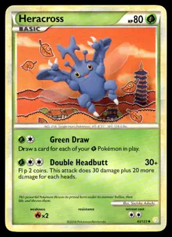 Heracross HeartGold SoulSilver Uncommon 43/123 2010 Pokemon TCG - Image 1