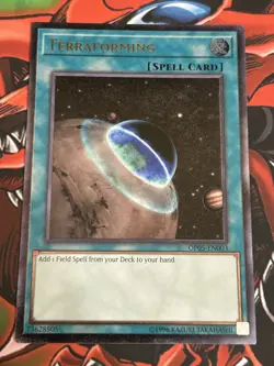 Yugioh Terraforming OP05 - EN003 Ultimate Rare NM/VLP - Image 1