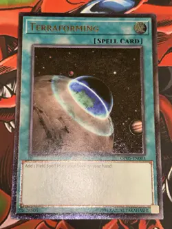 Yugioh Terraforming OP05 - EN003 Ultimate Rare NM/VLP - Image 2