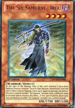 The Six Samurai - Irou 1st X 1 RYMP-EN093 ULTRA HOLO Yugioh - Image 1