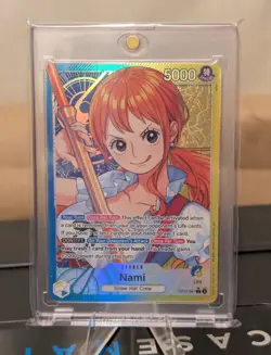 One Piece TCG Nami OP11-041 Alternate Art Leader A Fist of Divine Speed NM - Image 1