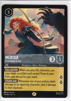 Disney Lorcana Wilds Unknown Merida Formidable Archer Legendary Non-Foil NM - Image 1