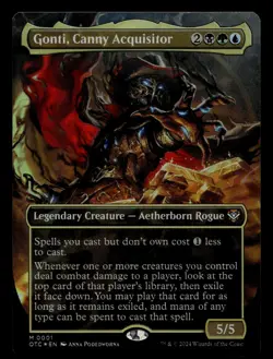 Gonti, Canny Acquisitor (Borderless) Foil MTG Outlaws of Thunder Junction NM X1 - Image 1