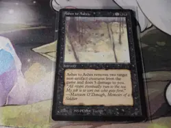 Mono Black Sorcery Ashes to Ashes The Dark Block Magic: The Gatheri 1993 Vintage - Image 1