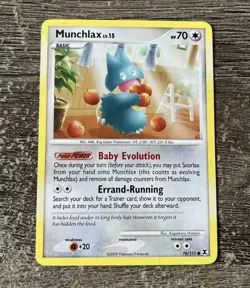 Munchlax Pokemon TCG Rising Rivals Non-Holo Common Card #70/111 LP - Image 1