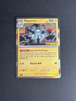 Pokemon Magneton SV Promo Cards 153 NM Surging Sparks Stamped - Image 1