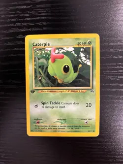 Caterpie 53/75 1st Edition Neo Discovery Regular Pokemon Card English 2001 - Image 1