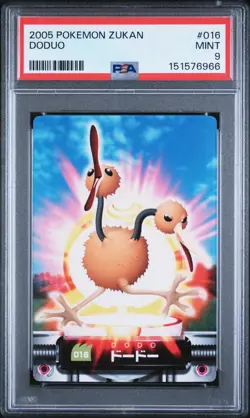 PSA 9 2026 CERT POP 3/1 HIGHER DODUO 2005 CARDDASS POKEMON ZUKAN CARD #016 - Image 1